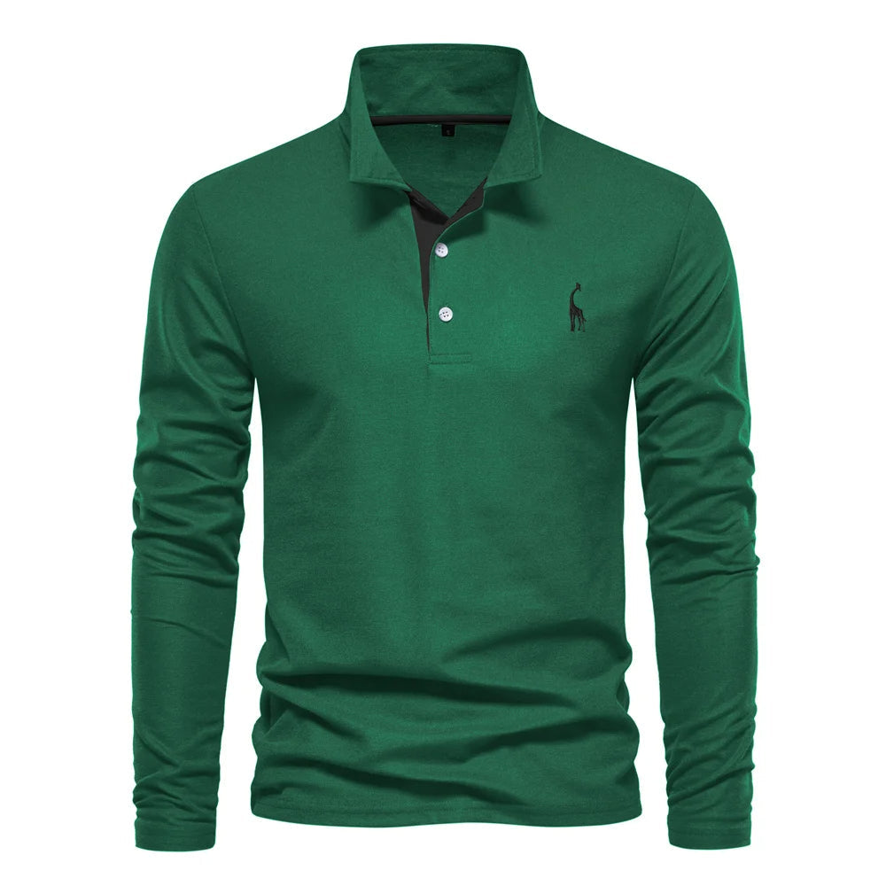 Sevana | Heren Poloshirt Met Lange Mouwen