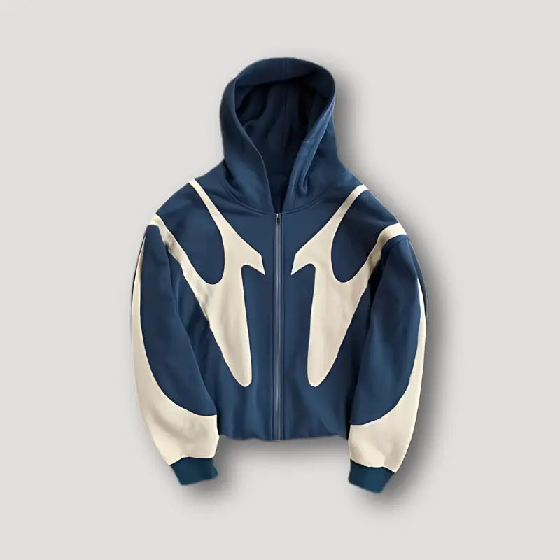 Sevana | Heren Patchwork Hoodie Met Rits