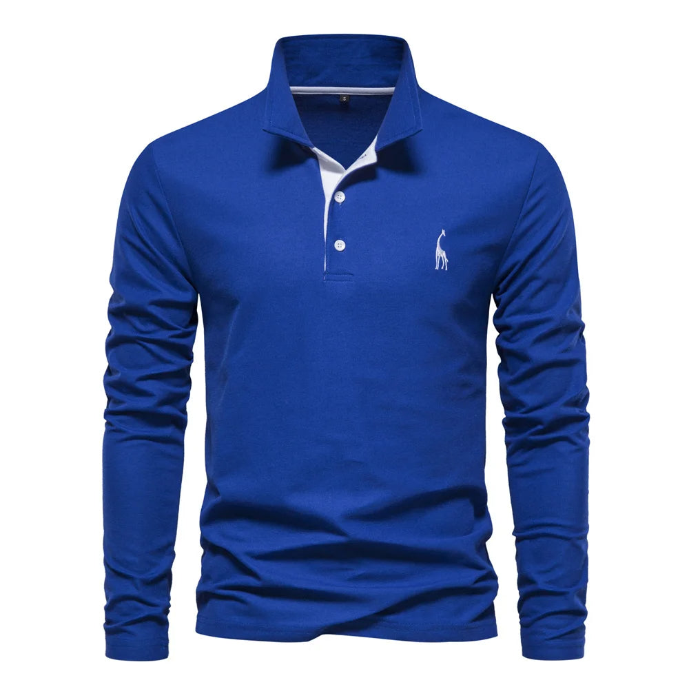 Sevana | Heren Poloshirt Met Lange Mouwen
