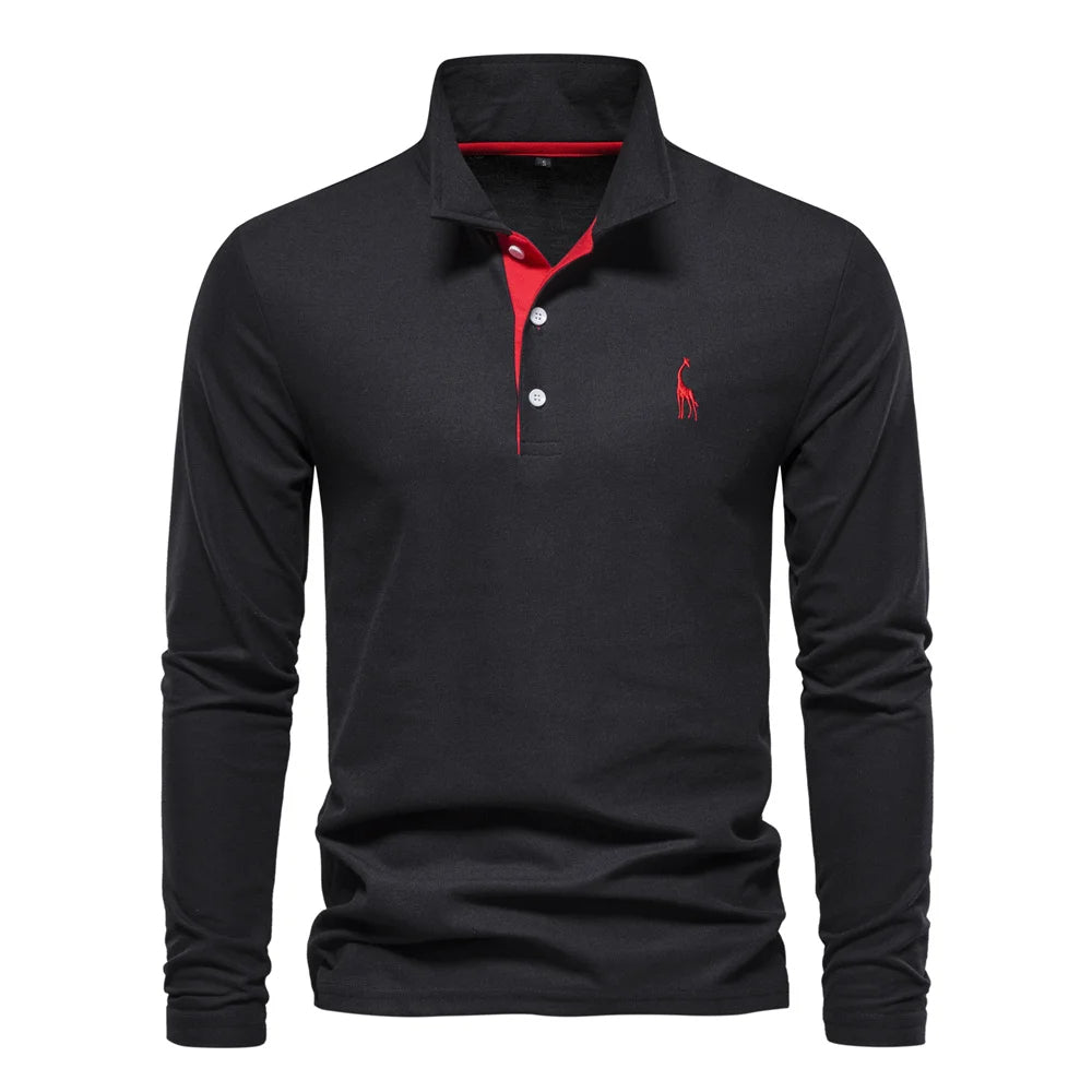 Sevana | Heren Poloshirt Met Lange Mouwen