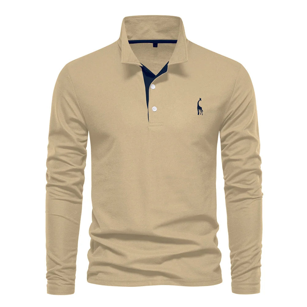 Sevana | Heren Poloshirt Met Lange Mouwen