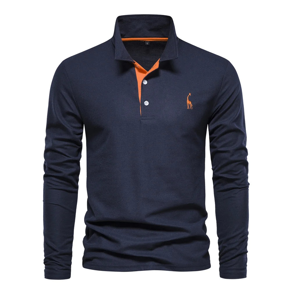 Sevana | Heren Poloshirt Met Lange Mouwen