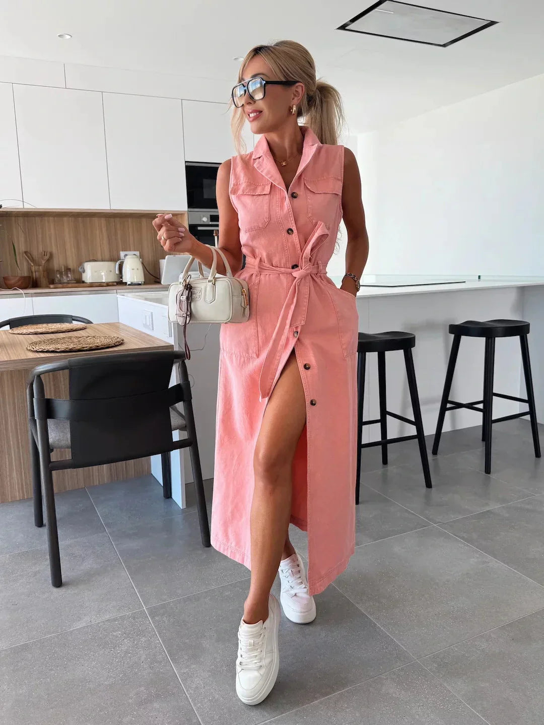 Deneva Denim Lange Jurk