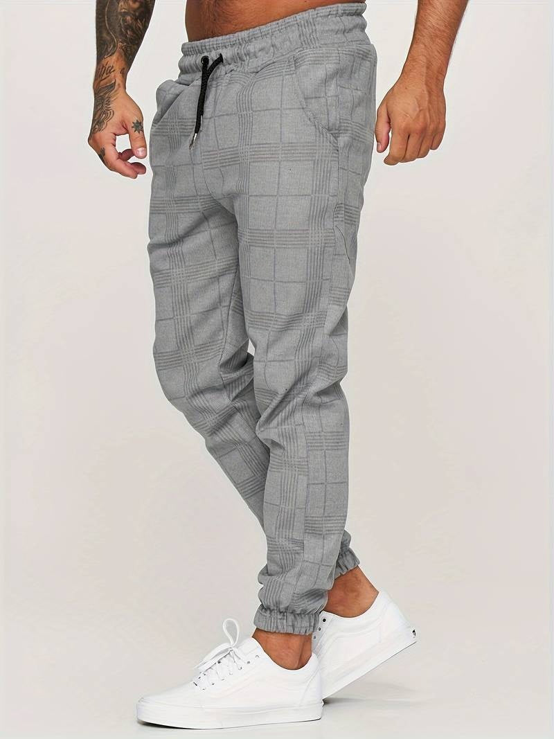 Stefano™ Rutiga Joggingbyxor