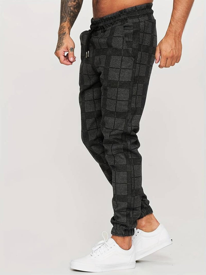 Stefano™ Rutiga Joggingbyxor