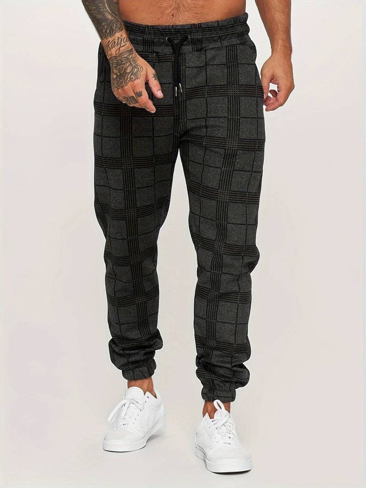 Stefano™ Rutiga Joggingbyxor