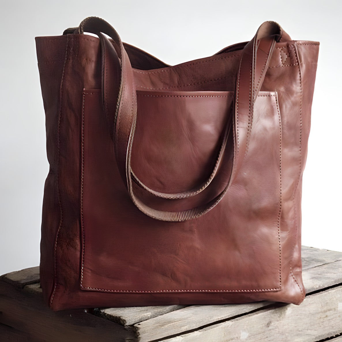 Emma™ Handgjord elegant läderväska