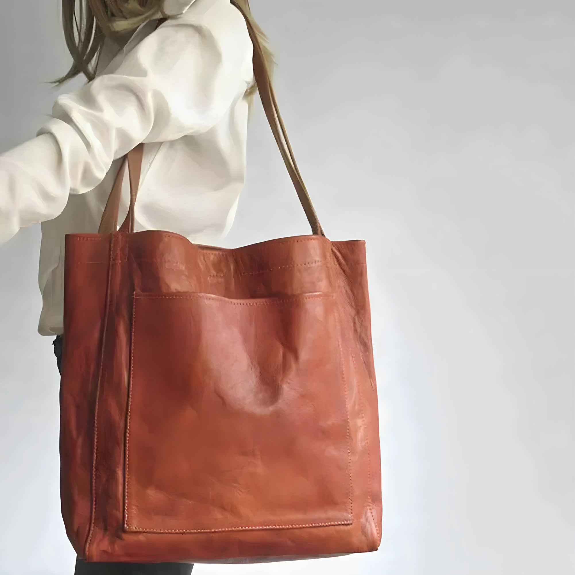 Emma™ Handgjord elegant läderväska